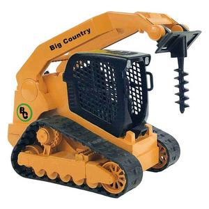 Track Skid Steer and Trailer Toy  - Yellow Big Country Farm Toys
